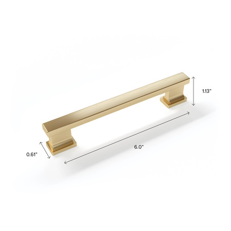 Newage Products Contemporary Small Handle, Brushed Brass 80190